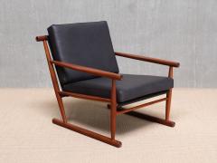 Sculptural Pair of Scandinavian Modern Teak Armchairs with Runner Legs 1950s - 4213456