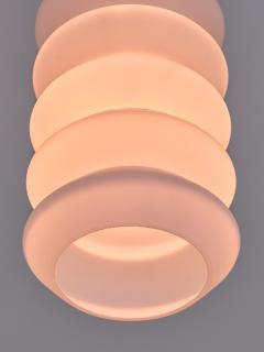 Sculptural Pair of Swedish Modern Pendants in Opaline Glass and Brass 1950s - 4146080