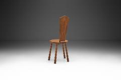 Sculptural Patinated Oak Spinning Chair Europe ca early 20th century - 3118729