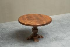 Sculptural Pedestal Table in Solid Oak 1960s - 4468566