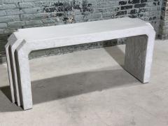 Sculptural Post Modern Gray Plaster Console 1980 - 3452417