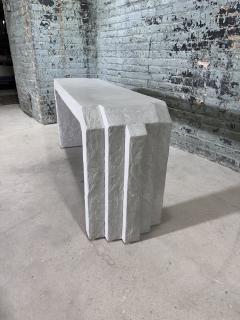 Sculptural Post Modern Gray Plaster Console 1980 - 3452420