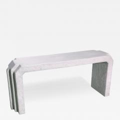 Sculptural Post Modern Gray Plaster Console 1980 - 3452965
