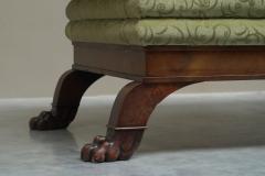 Sculptural Regency Sofa in Figured Mahogany Veneer and Velvet Early 19th Century - 4677271