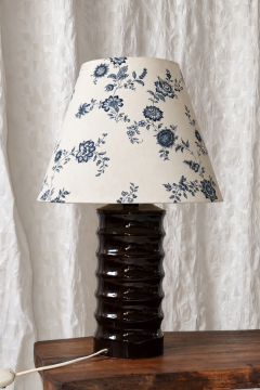 Sculptural Ribbed Ceramic Table Lamp Hungary 1970s - 4802890