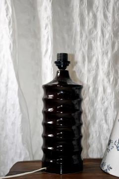 Sculptural Ribbed Ceramic Table Lamp Hungary 1970s - 4802892
