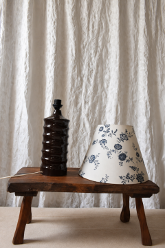 Sculptural Ribbed Ceramic Table Lamp Hungary 1970s - 4802893