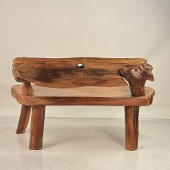Sculptural Rustic Knotted Hardwood Bench - 4423957