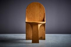 Sculptural Scandinavian Modern Chair in Wood Denmark 1960s - 3705972