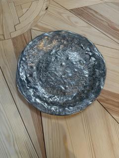 Sculptural Silver Tone Decorative Dish - 4807332