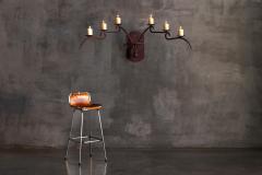 Sculptural Six Arm Wall Candelabra Europe Late 20th Century - 4706796