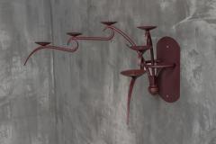 Sculptural Six Arm Wall Candelabra Europe Late 20th Century - 4706807