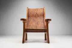 Sculptural Solid Wood Armchairs Europe ca 1960s - 2871695