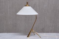 Sculptural Swedish Modern Tripod Table Desk Lamp in Brass 1950s - 3813288