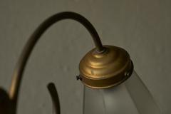 Sculptural Table Lamp in Brass and Opaline Glass Europe Early 20th Century - 4582209