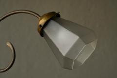 Sculptural Table Lamp in Brass and Opaline Glass Europe Early 20th Century - 4582211