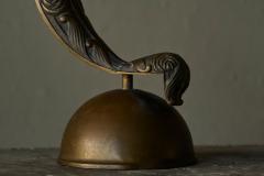 Sculptural Table Lamp in Brass and Opaline Glass Europe Early 20th Century - 4582240