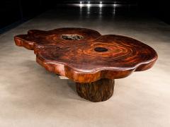 Sculptural Table with 6 Matching Stools in Reclaimed Wood Lot 764 765 - 4511722