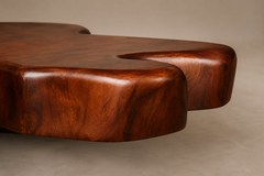 Sculptural Table with Six Matching Stools in Reclaimed Wood - 4736768