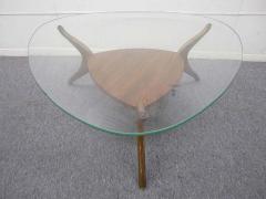 Sculptural Triangular Coffee Table Mid Century Modern - 1746151