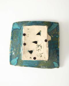 Sculptural Turquoise Green Glazed Ceramic Bowl United States c 1990 - 4609419