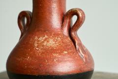 Sculptural Vase in Red and Black Pottery Early 20th Century - 4528537