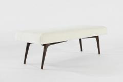 Sculptural Walnut Bench in Shearling - 1391026