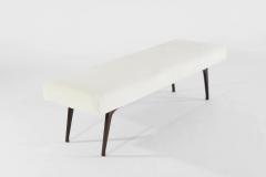 Sculptural Walnut Bench in Shearling - 1391034