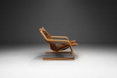 Sculptural Zebrano Plywood Lounge Chair The Netherlands 1970s - 3429760