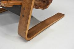 Sculptural Zebrano Plywood Lounge Chair The Netherlands 1970s - 3429770