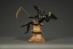 Sculpture of Cronus resting on a breccia marble pedestal - 4740852