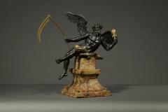 Sculpture of Cronus resting on a breccia marble pedestal - 4740858