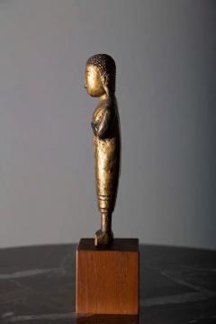 Sculpture of a Buddhist monk in praying wood Burma 19th century - 3690740
