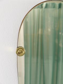 Scultpural Brass Hand Mid Century Wall Mirror Italy 1950s - 4593336