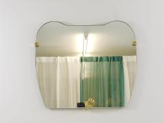 Scultpural Brass Hand Mid Century Wall Mirror Italy 1950s - 4593347