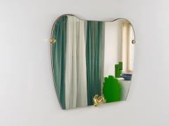 Scultpural Brass Hand Mid Century Wall Mirror Italy 1950s - 4593351