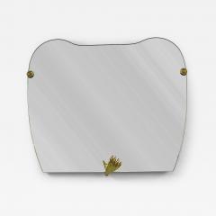 Scultpural Brass Hand Mid Century Wall Mirror Italy 1950s - 4595193