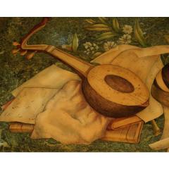 Scuola Florentine Marble Brass Trompe lOeil Cocktail Table - 4453019