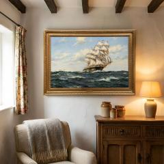 Seascape Painting of American Clipper Ship Red Cloud by Henry Scott - 4479712