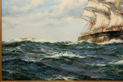 Seascape Painting of American Clipper Ship Red Cloud by Henry Scott - 4479716