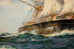 Seascape Painting of American Clipper Ship Red Cloud by Henry Scott - 4479719