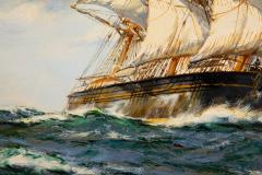 Seascape Painting of American Clipper Ship Red Cloud by Henry Scott - 4736169