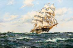 Seascape Painting of American Clipper Ship Red Cloud by Henry Scott - 4738016