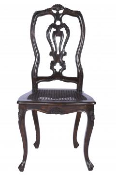 Seat Six 6 Dining Chairs Portuguese Spanish Colonial Style 19th 20th Century - 1875508
