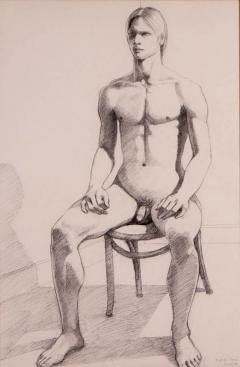 Seated Male Nude by Theophilus Brown 1980 - 1372636
