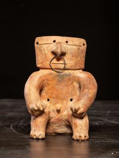 Seated terracotta Figure with nose ring Quimbaya culture ca 100 AD - 4267681