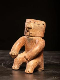 Seated terracotta Figure with nose ring Quimbaya culture ca 100 AD - 4267687