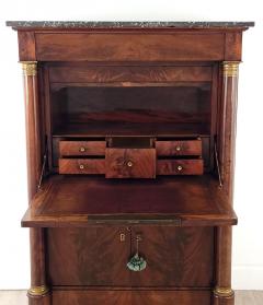 Secretary Abattant in Well Figured Mahogany with Marble Top France circa 1820 - 3054901
