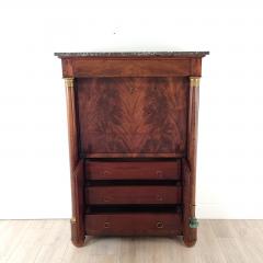 Secretary Abattant in Well Figured Mahogany with Marble Top France circa 1820 - 3054903