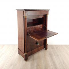 Secretary Abattant in Well Figured Mahogany with Marble Top France circa 1820 - 3054906